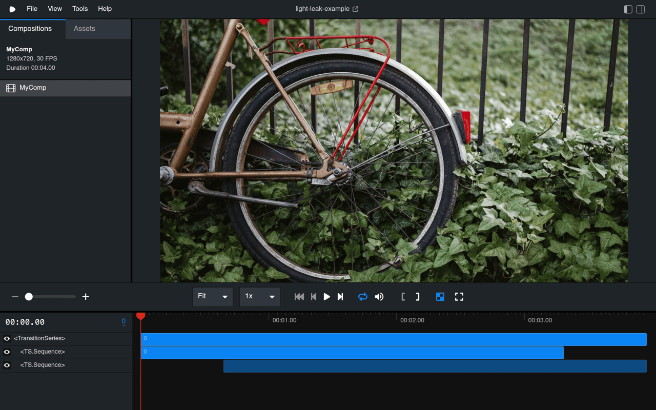 Light-leak Transition